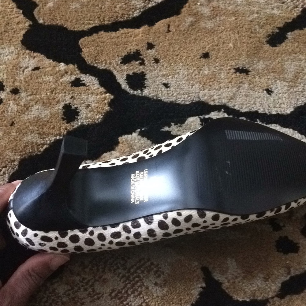 Leather animal print pumps - Picture 2 of 3